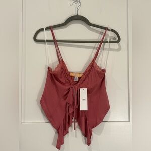 Urban Outfitters Burnt Red Cropped Tank Top Flowy Size S NWT